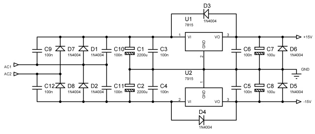 regulated power supply schematic